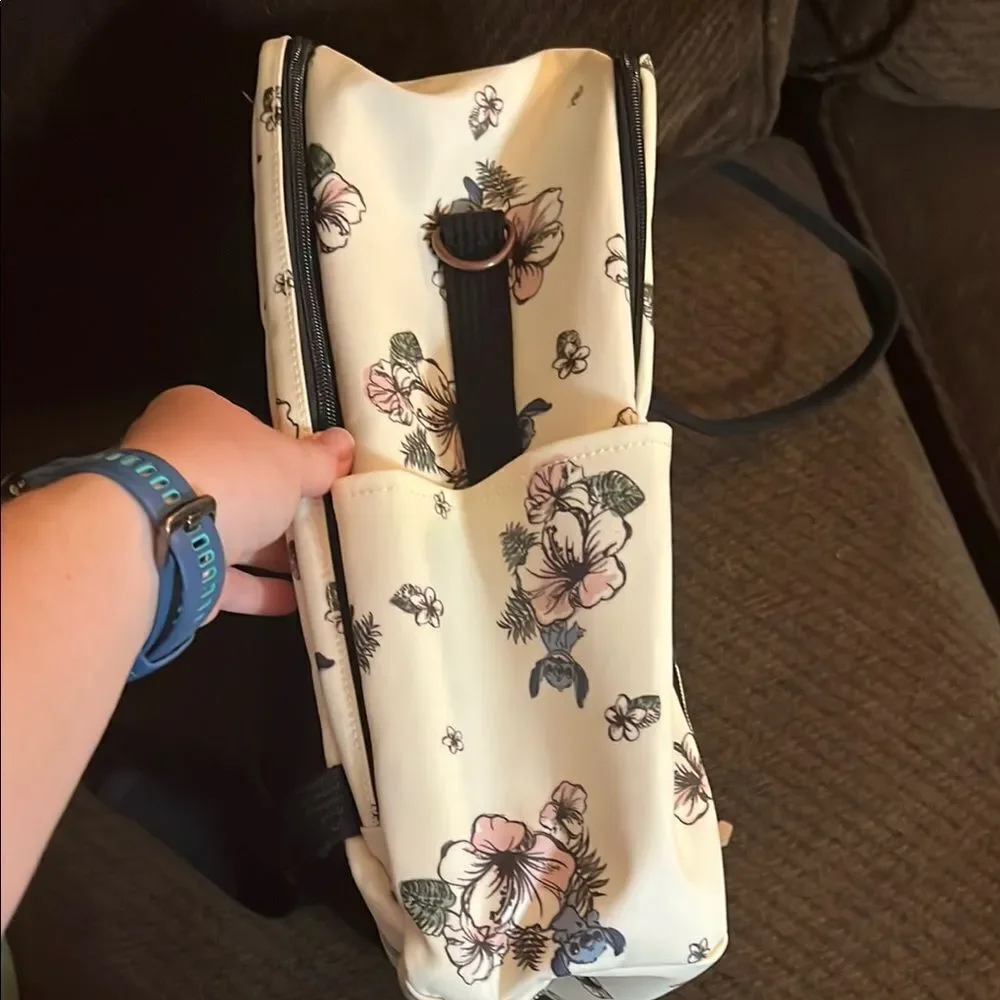 Petunia Pickle Bottom Disney Baby Stitch Floral Boxy Diaper Bag Backpack NWOT